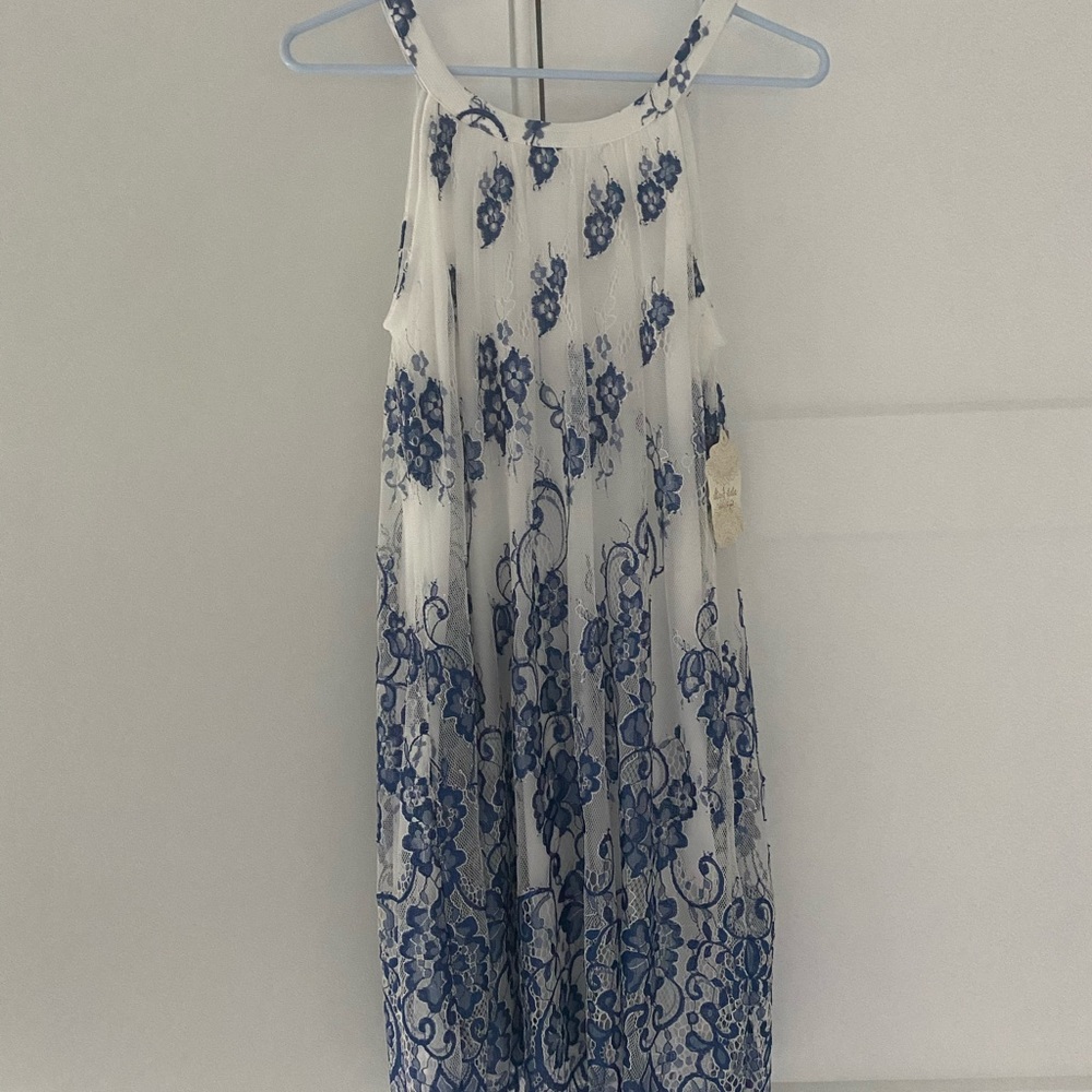 Lace blue and white dress!